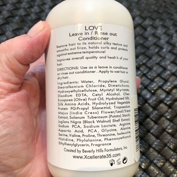 XCELLERATE 35 - LOVE Leave In/Rinse Out Conditioner. Unused but Product Unsealed - Picture 7 of 9